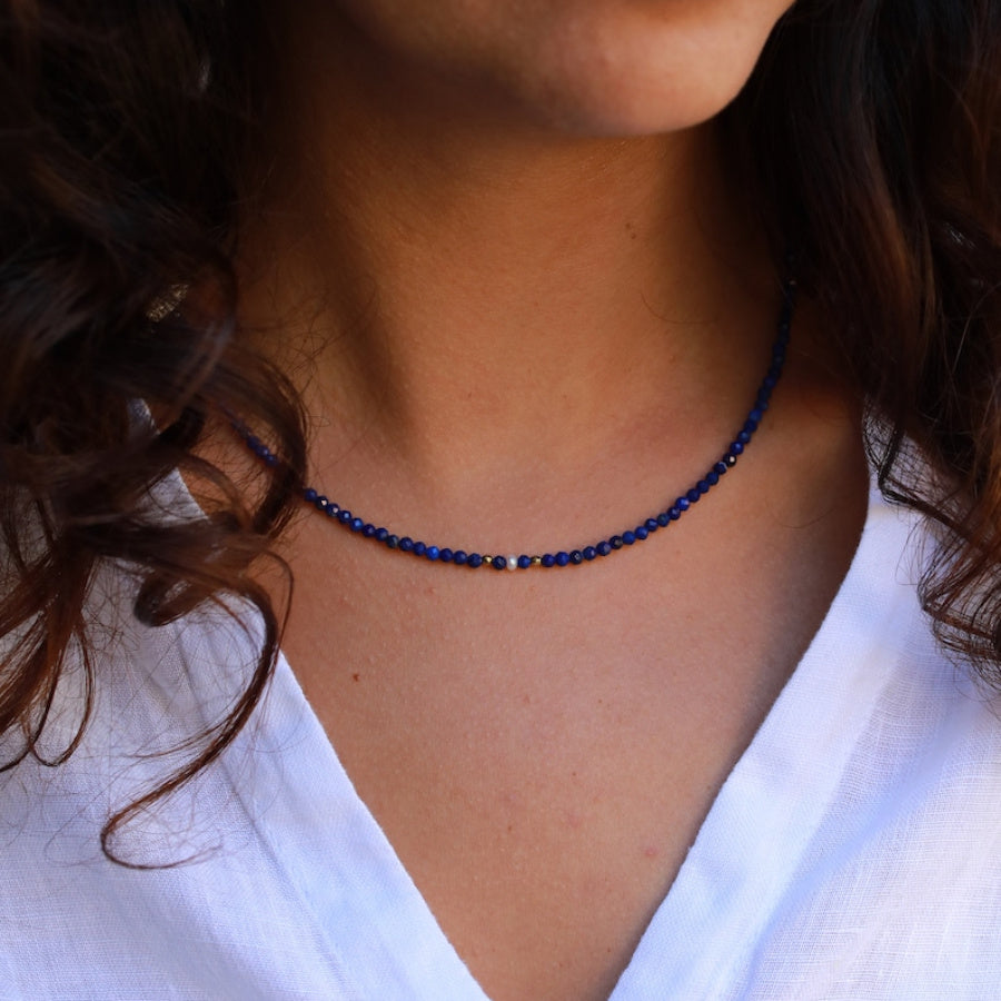 Elegant Women's Lapis Lazuli Necklace