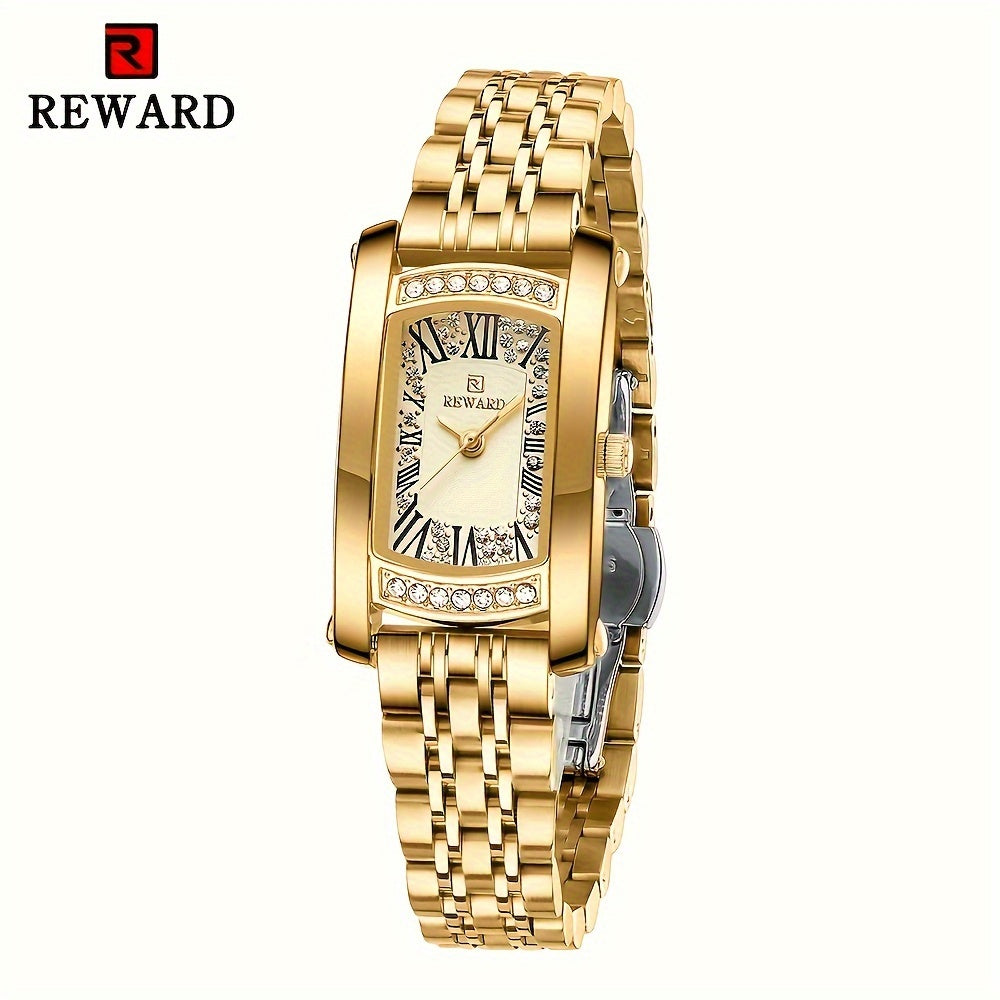 Retro Rectangle Golden Women Watches