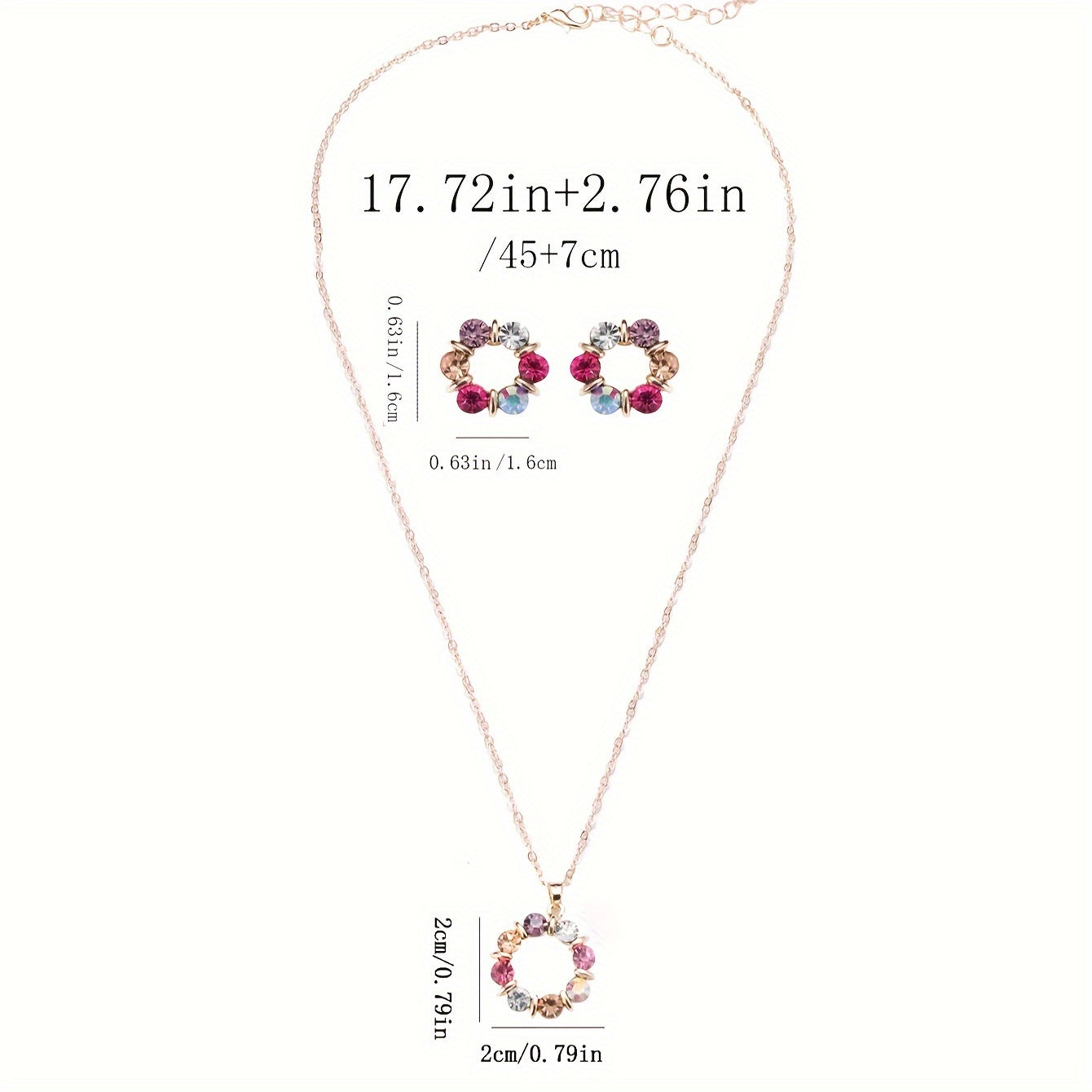Elegant & Luxurious Rhinestone Encrusted Jewelry Set