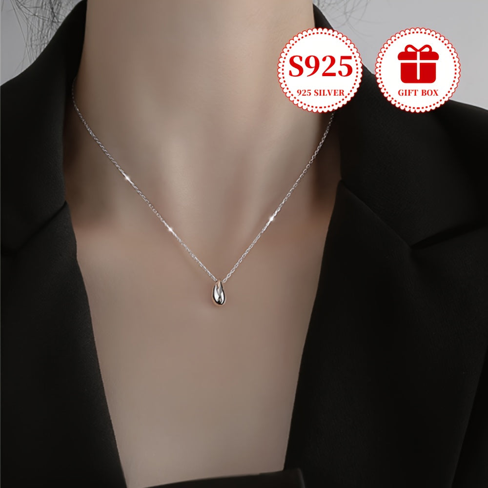 Sterling gold Teardrop Pendant Necklace