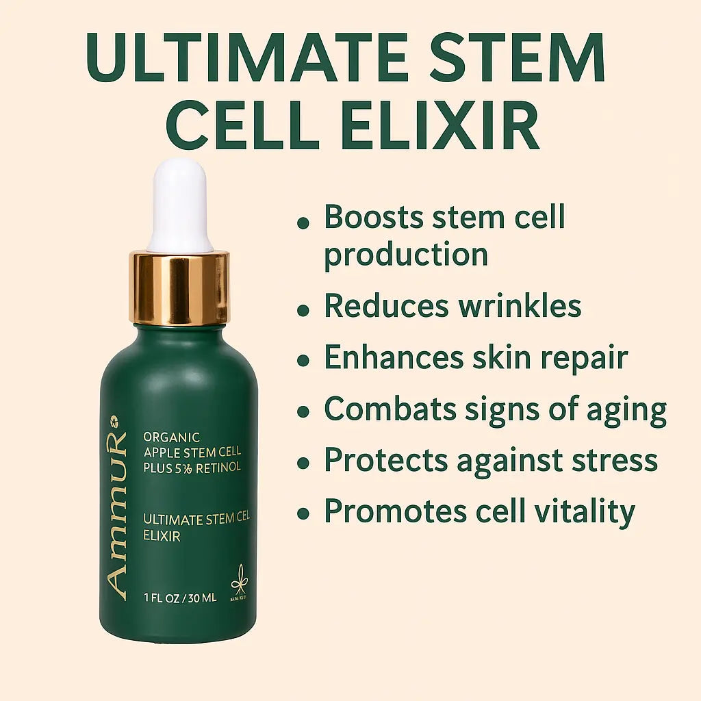 Ammuri Retinol 5% Serum with Apple Stem Cell β High Strength Anti-Aging, Acne & Dark Spot Treatment (30ml)