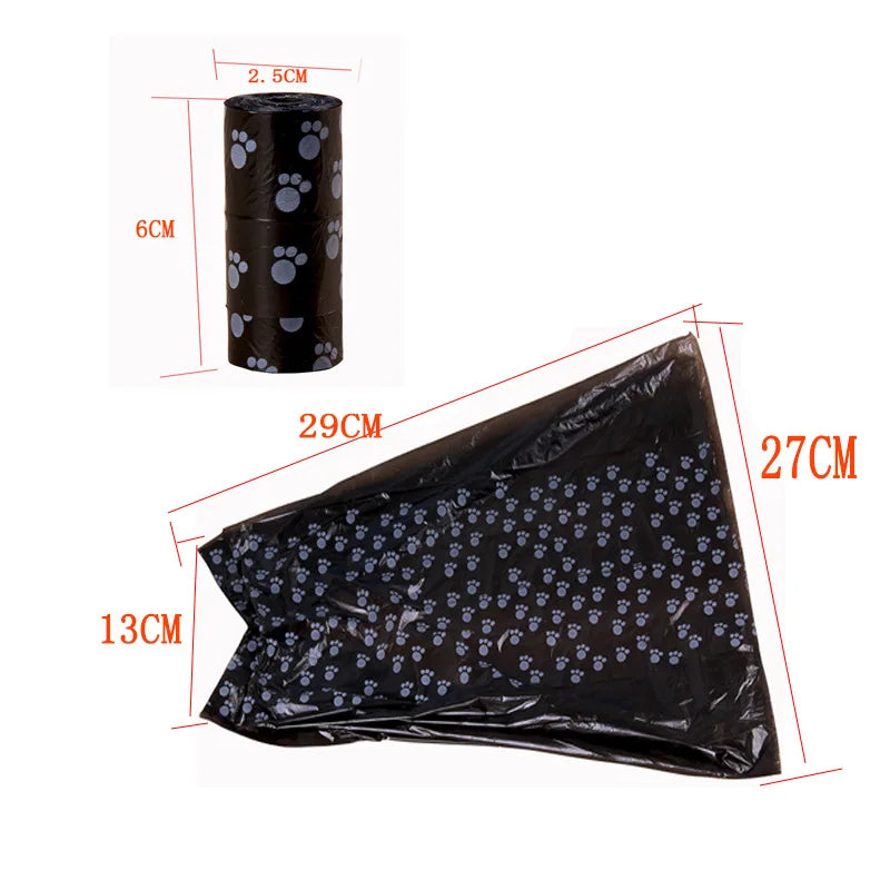 1/5 Roll Biodegradable Pet Dog Poop Bag Zero Waste Dog Pooper Bags  Dispenser Pets Products For Dogs Litter Poop Bag