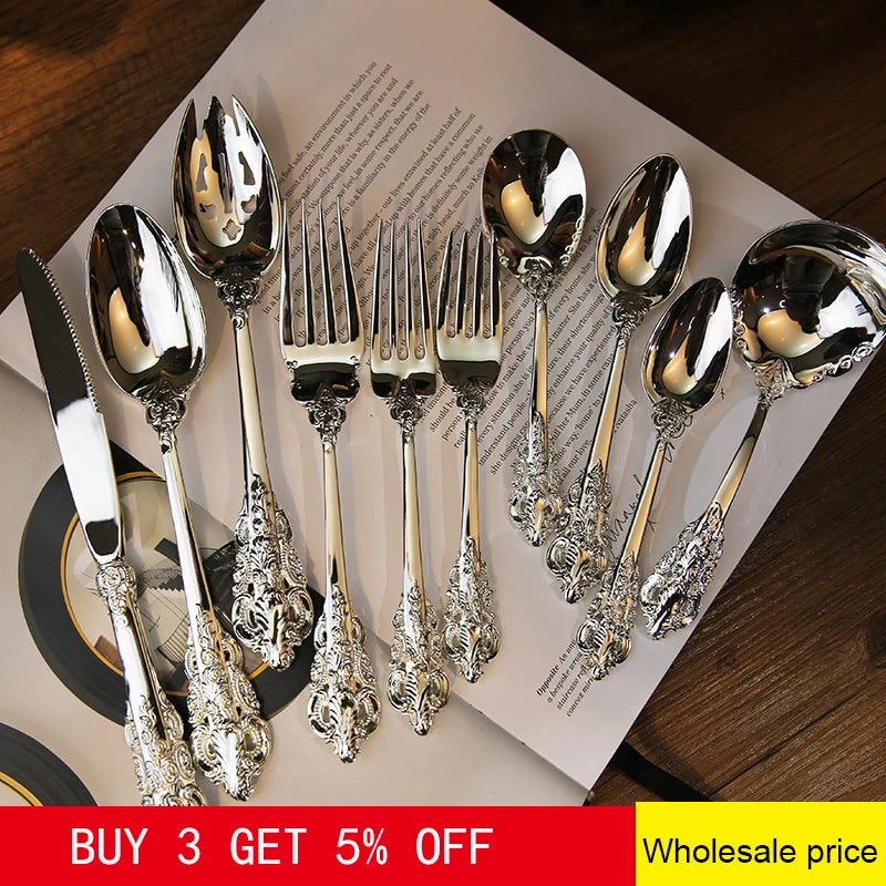 Wedding Tableware Silver Plated Dinnerware Set
