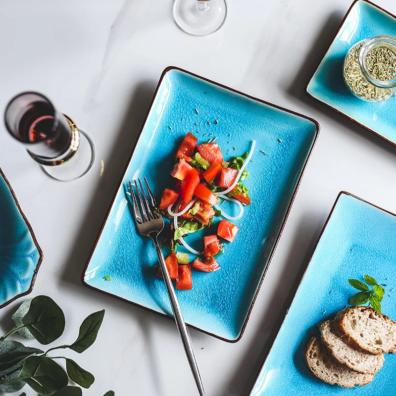 KINGLANG Ice Cracking Glaze Ceramic Tableware Set