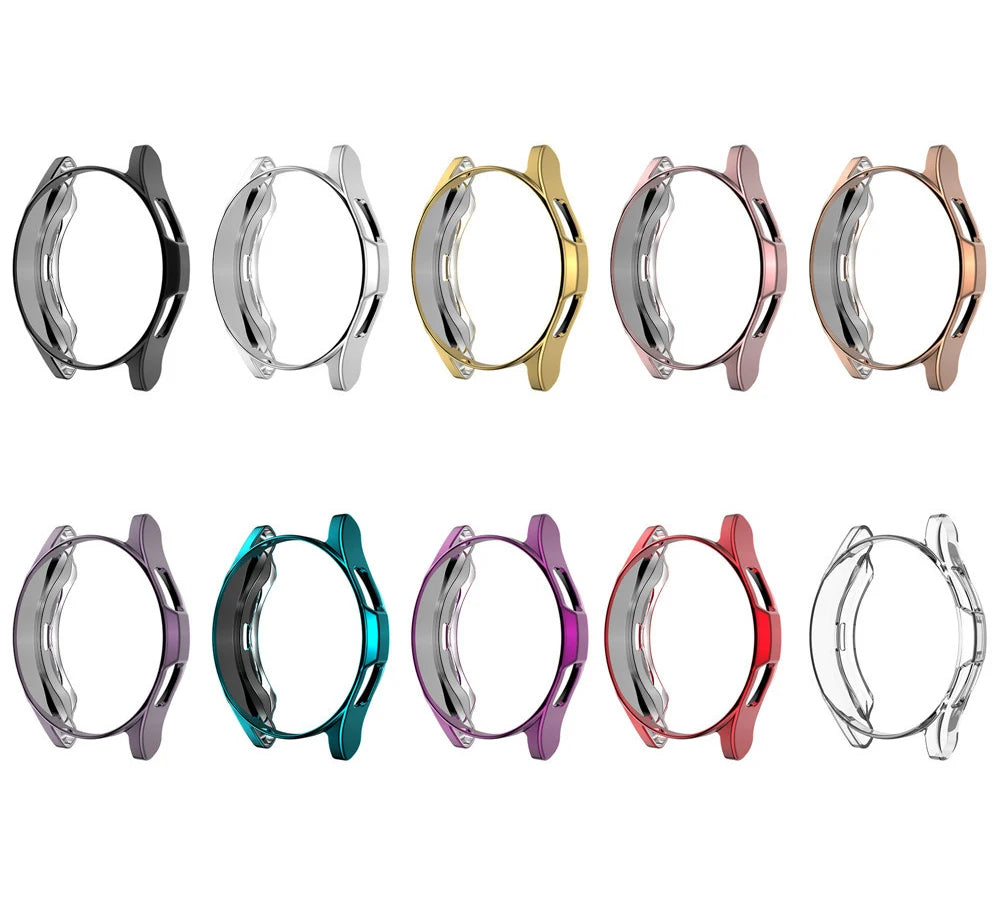 Case for Samsung Galaxy watch 4/5 44mm 40mm 46mm 42mm accessories Plated TPU Bumper cover Screen protector Galaxy watch4 classic