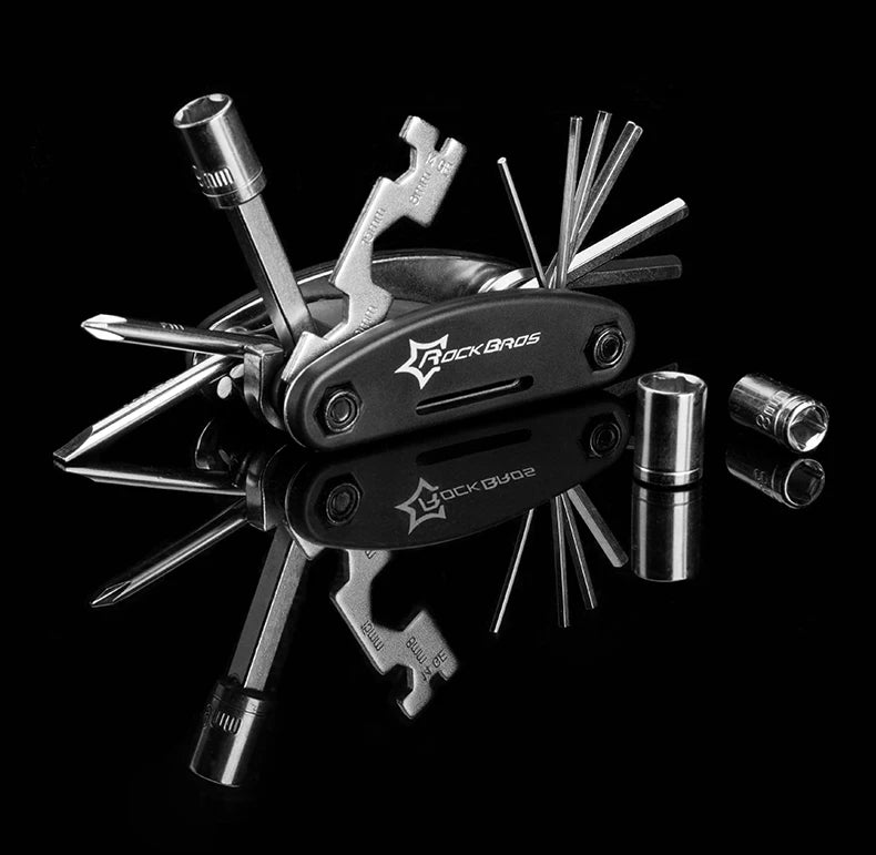 ROCKBROS 16 in 1 Multifunction Bicycle Repair Tools Kit - Hex Spoke Cycling Screwdriver Tool - MTB Mountain Cycling Bike Repair Tool
