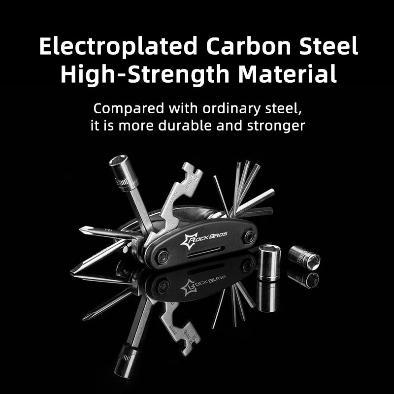 ROCKBROS 16 in 1 Multifunction Bicycle Repair Tools Kit - Hex Spoke Cycling Screwdriver Tool - MTB Mountain Cycling Bike Repair Tool