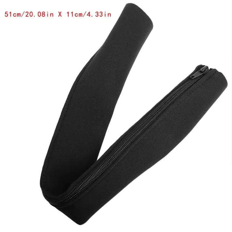 Black Zipper Cable Organizer Sleeve