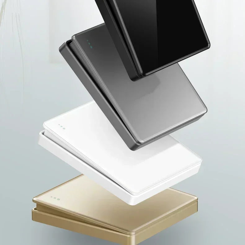 Wallpad Black Glass Double Switched