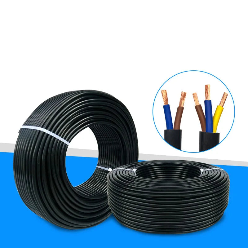 Black RVV Copper Core Electrical Wires