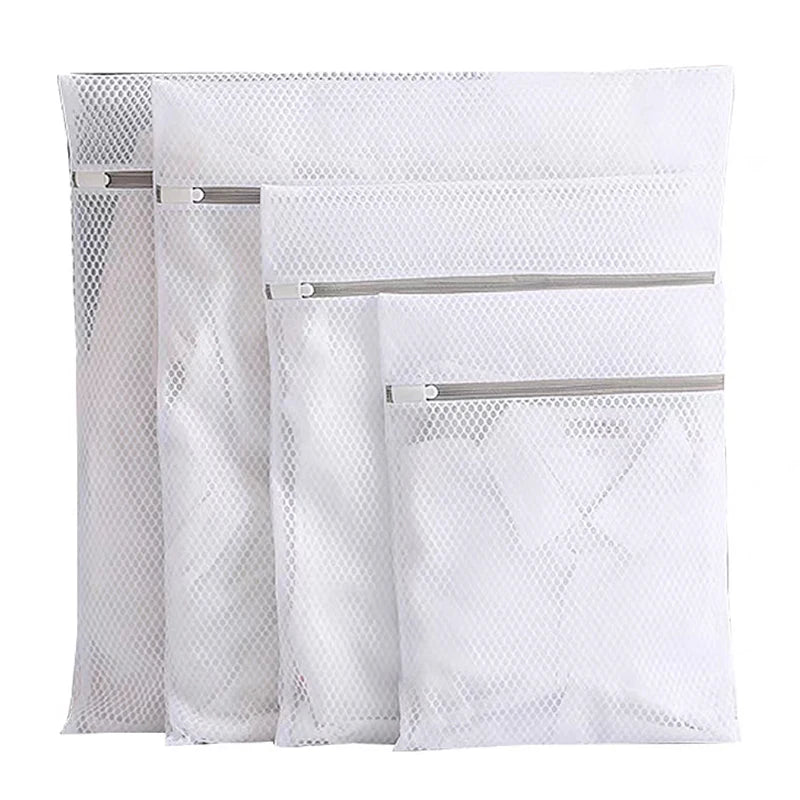 White Durable Large Washing Laundry Bag Mesh Organizer Net