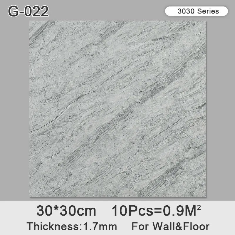 10pcs Thick Wall Sticker Self Adhesive Tiles Floor Stickers Marble Bathroom Ground Wallpapers waterproof PVC Bedroom living Room