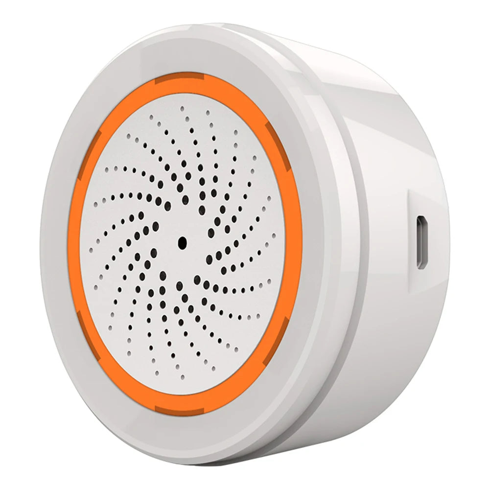 USB Sound Light Sensor Tuya Zigbee Siren Sound Light Alarm 90dB App Remote Control Home Security Protection System