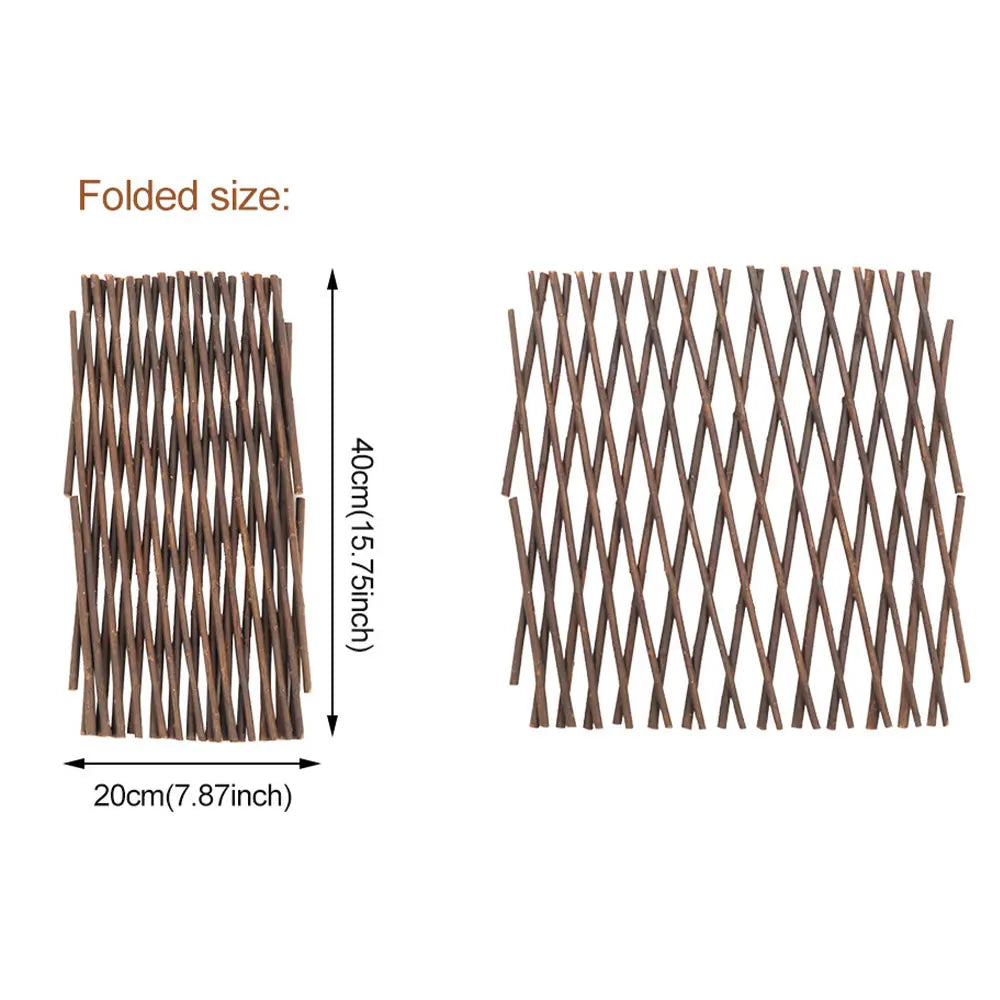 Garden Trellis Expanding Retractable Wooden Fence