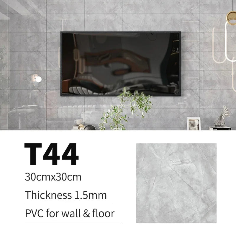 40pcs Waterproof Imitation Tile Floor Stickers 30*30cm Bathroom Self-adhesive wall decoration wall decorations living room