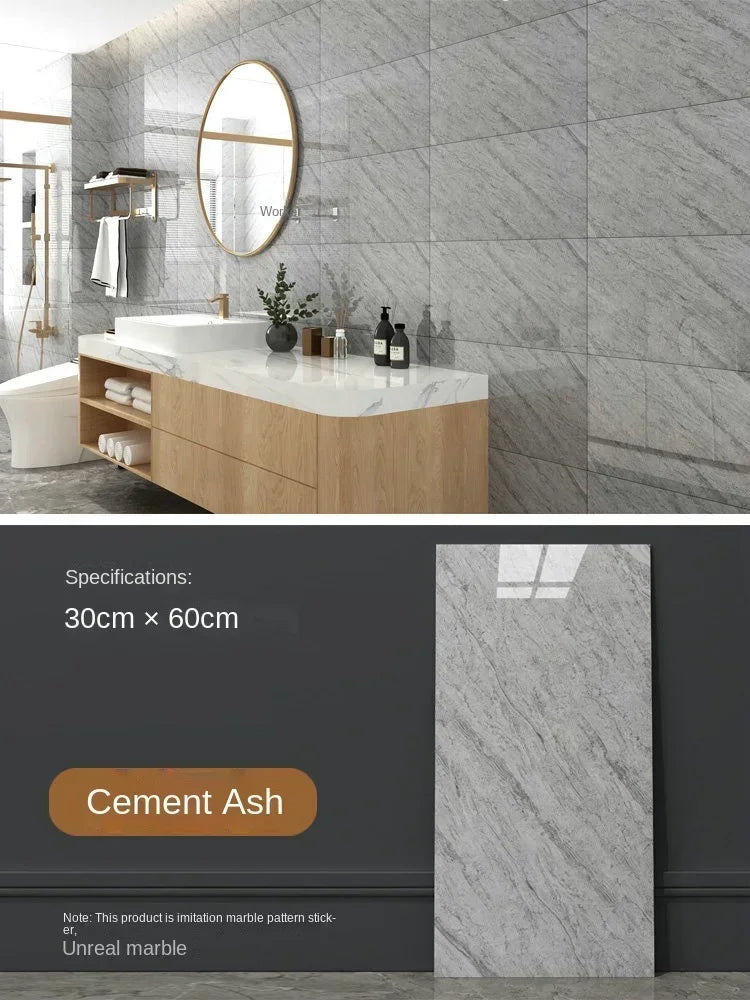 Imitation ceramic tile wall sticker wallpaper self-adhesive bathroom marble sticker self-adhesive background wall wallpaper