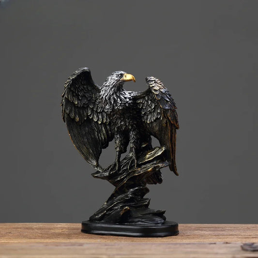 Resin Eagle Statue - Symbol of Wealth and Freedom