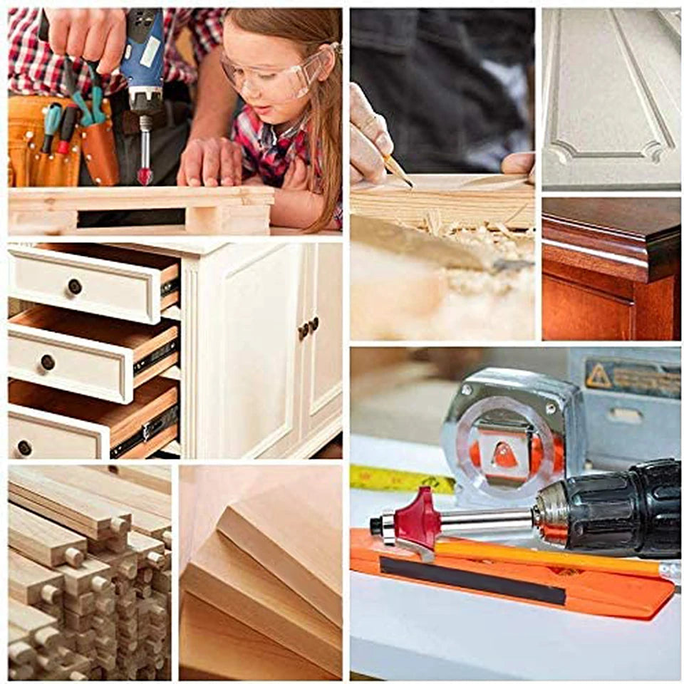 800w 30000rpm Wood Router Kit,6 Speed Electric Trimmer Woodworking Tool Power Carpentry Manual Trimmer Tools With Milling Cutter