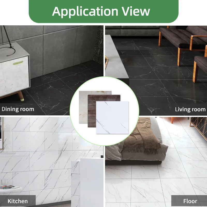 PVC Imitation Marble Floor Stickers Self-adhesive Wall Stickers Waterproof Bathroom Home Livling Room Decoration Decals 30*30cm