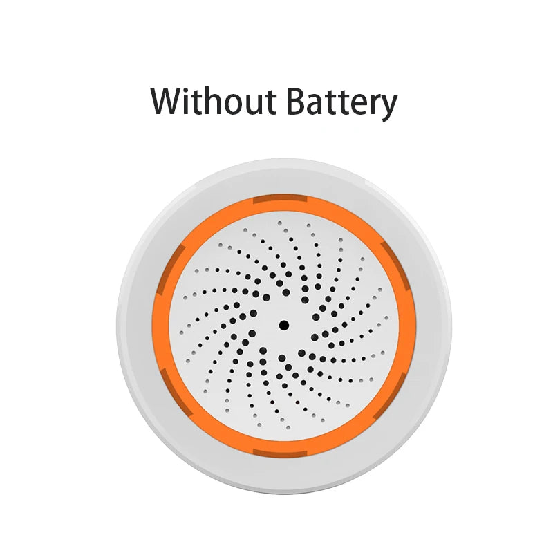 Tuya Zigbee Smart Siren Alarm For Home Security with Strobe Alerts Support USB Cable Power UP Works With TUYA Smart Hub