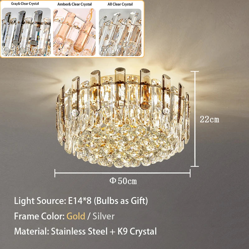 Modern LED Ceiling Lights - Luxury Crystal Balls