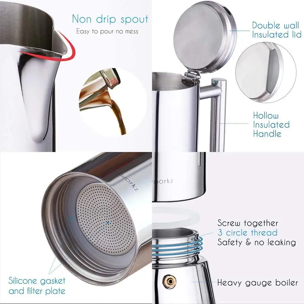 Easyworkz Diego Stainless Steel Espresso Maker