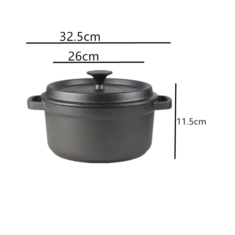 Cast Iron Stew Pot Set 22cm, 24cm, 26cm