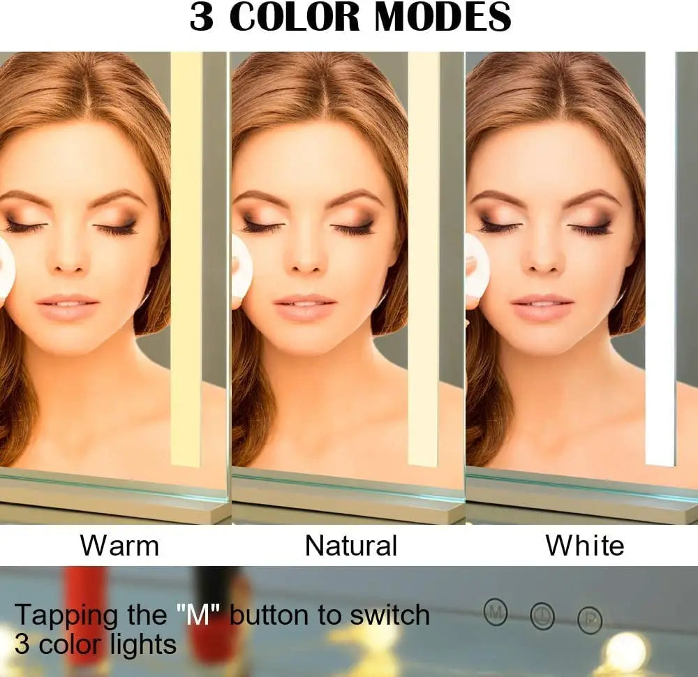 LED Round Vanity Smart Touch Dimmable Mirror