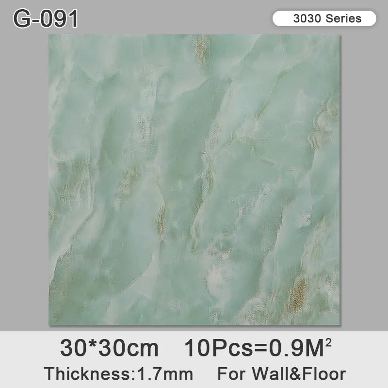 10pcs Thick Wall Sticker Self Adhesive Tiles Floor Stickers Marble Bathroom Ground Wallpapers waterproof PVC Bedroom living Room