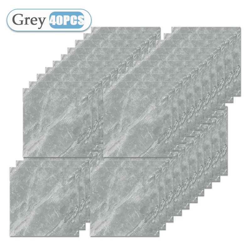 10-40PCS Marble Style Floor Stickers Thickened Self-adhesive Flooring Wear-resistant PVC Flooring Stickers Household Floor Mats