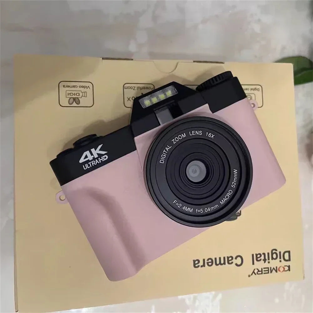 4K Digital Camera for Photography 48MP WiFi Autofocus Compact Video Camera 16X Digital Zoom Anti-Shake Vlog Camera 3"Flip Screen