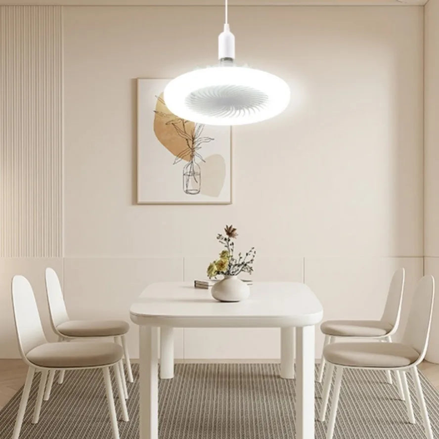 30W Ceiling Fan featuring a built-in lighting lamp and E27 converter base