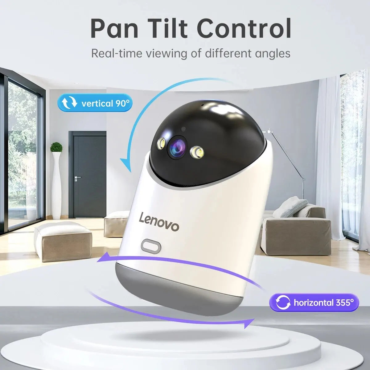 Lenovo 3MP 5G WiFi PTZ IP Camera Smart Home Color Night Audio Wireless Surveillance Camera Auto Tracking Security Baby Monitor