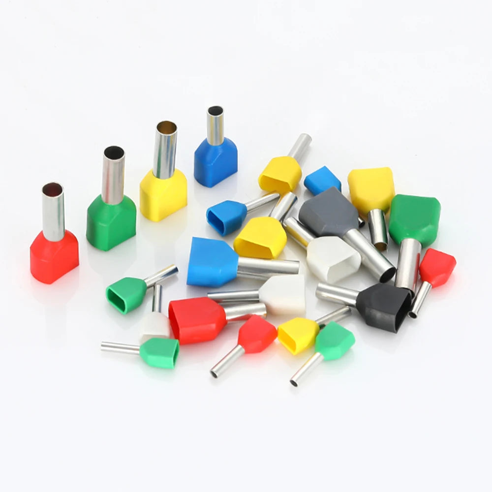 100PCS Red Copper Insulated Ferrules Cord End Crimp Terminal