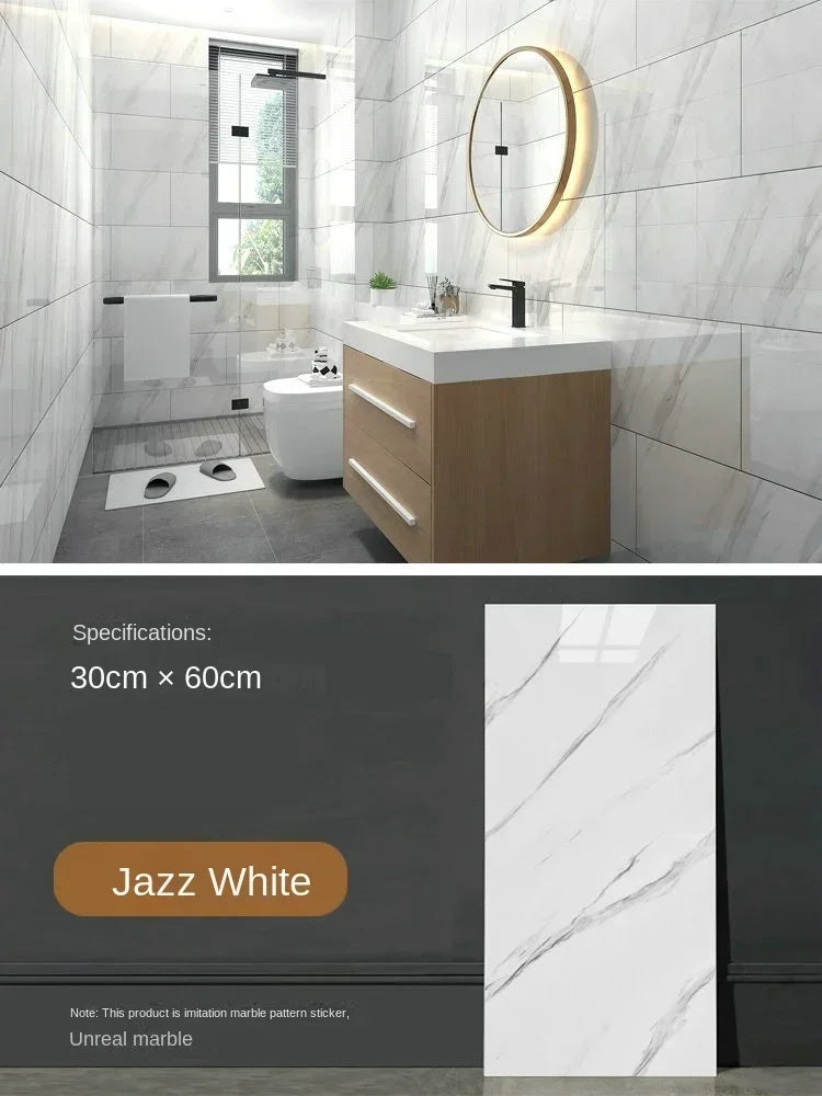 Imitation ceramic tile wall sticker wallpaper self-adhesive bathroom marble sticker self-adhesive background wall wallpaper