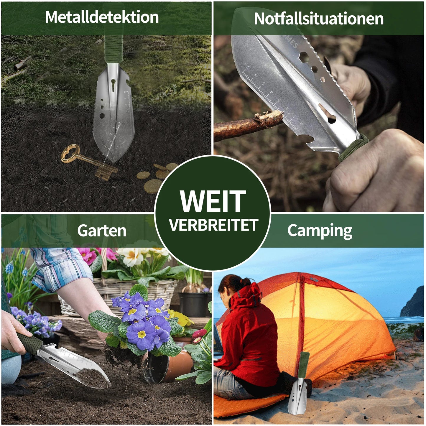 8 in 1 Multi-Tool Camping Shovel Garden tools Shovel Military Hiking Spade Survival Shovel Camping Gadgets for Outdoor tool