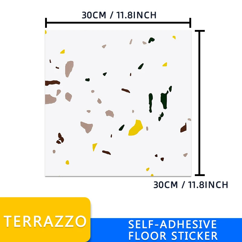 PVC Imitation Marble Floor Stickers Self-adhesive Wall Stickers Waterproof Bathroom Home Livling Room Decoration Decals 30*30cm
