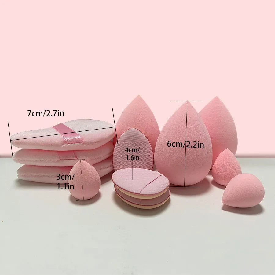 Small, medium and large combination set Makeup Puff Essential