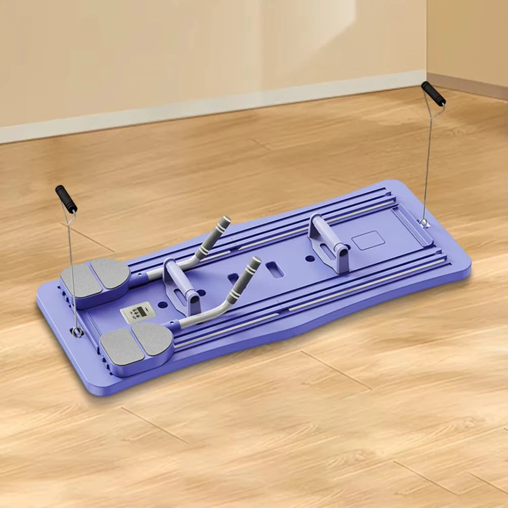 Multifunctional Fitness Board Exercise Machine Non Slip Abdominal Board Automatic Rebound Push Up Board with Timer for Home Gym