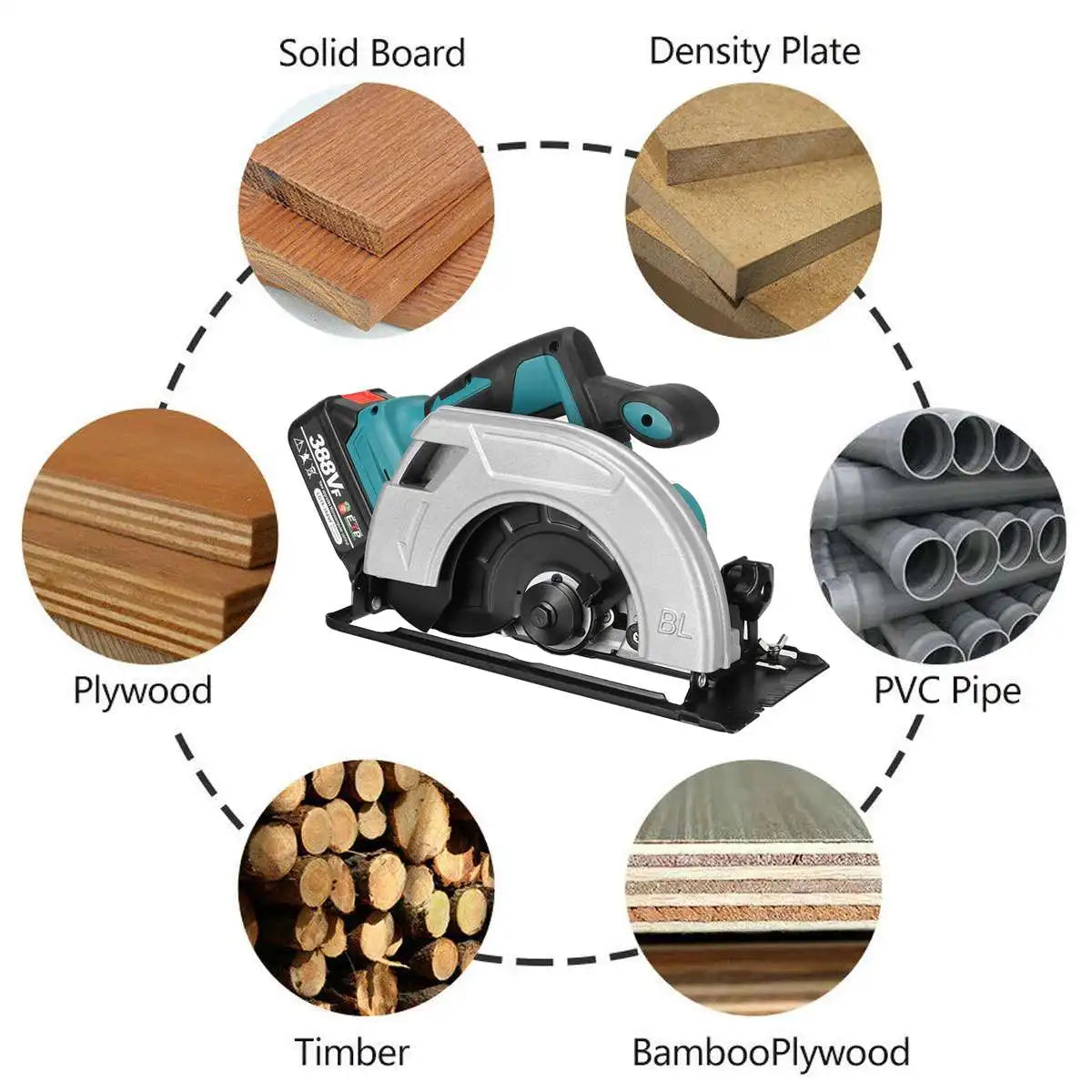 Electric Circular Saw 7Inch Brushless For Wood Cordless Circular Saw Woodworking Power Tools For Makita 18V Battery
