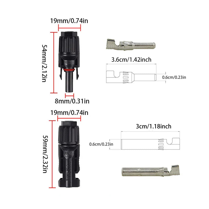Solar Panel Connector Set with Spanner