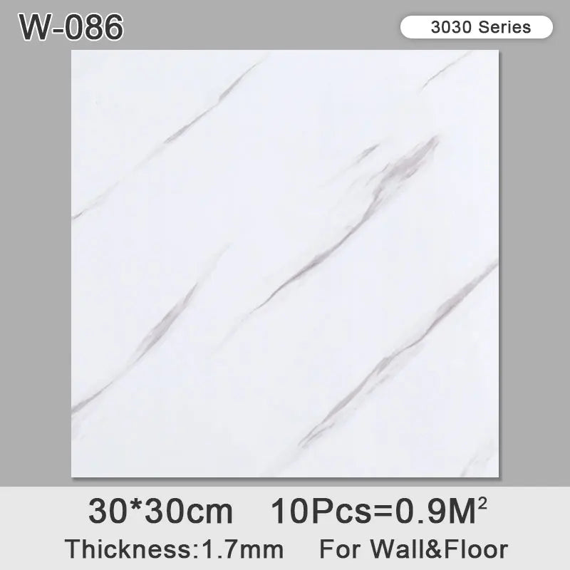 10pcs Thick Wall Sticker Self Adhesive Tiles Floor Stickers Marble Bathroom Ground Wallpapers waterproof PVC Bedroom living Room