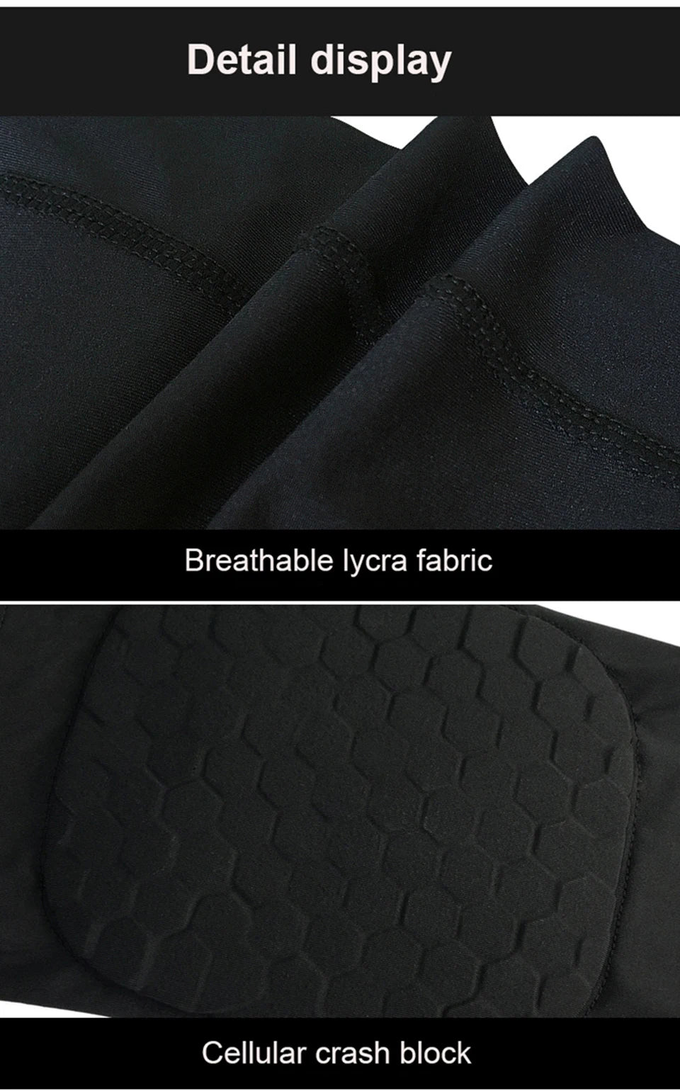 1PC Honeycomb Basketball Knee Pads Sport Volleyball Football Safety Training Knee Support Protector Brace Compression Leg Sleeve