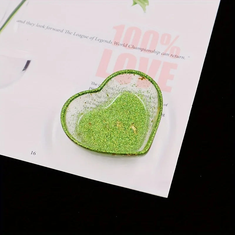 DIY Concrete Stripe Storage Mold - Heart Tray Elliptical Resin