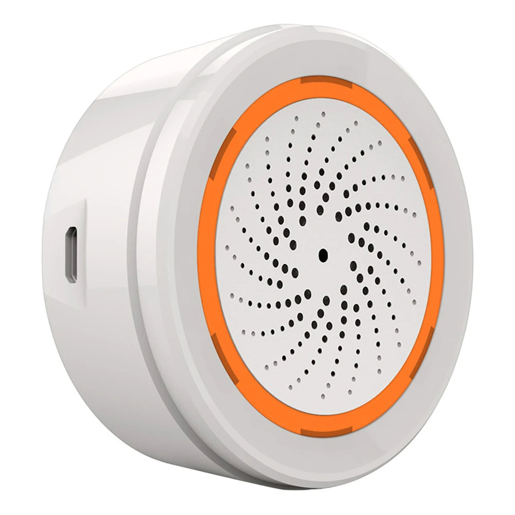 USB Sound Light Sensor Tuya Zigbee Siren Sound Light Alarm 90dB App Remote Control Home Security Protection System