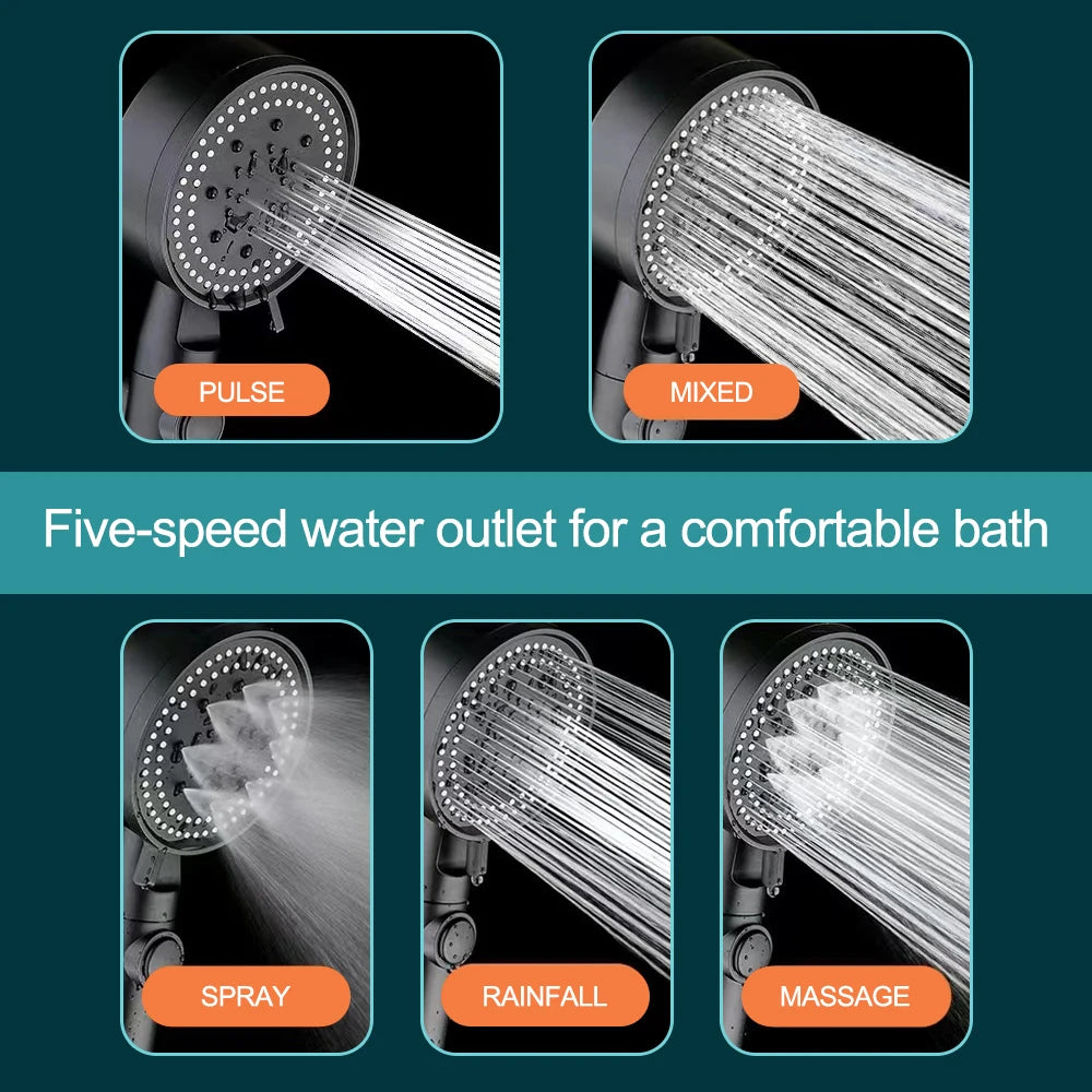 High Pressure 5 Modes Adjustable Showerheads