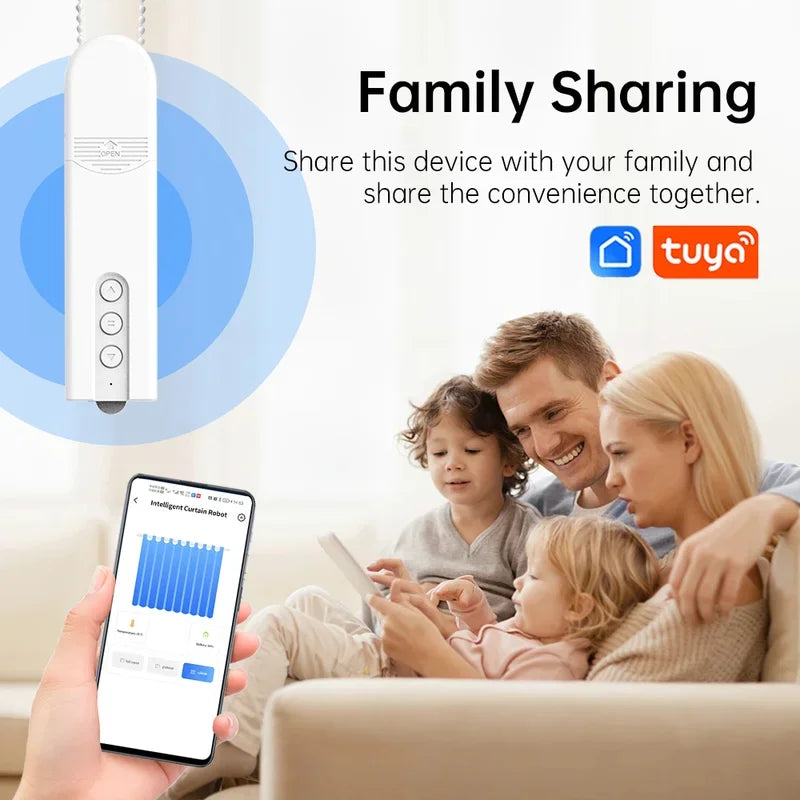 Tuya WiFi Smart Motorized Chain Roller Blinds Remote Voice Control Shade Shutter Drive Motor Work With Alexa Google Home