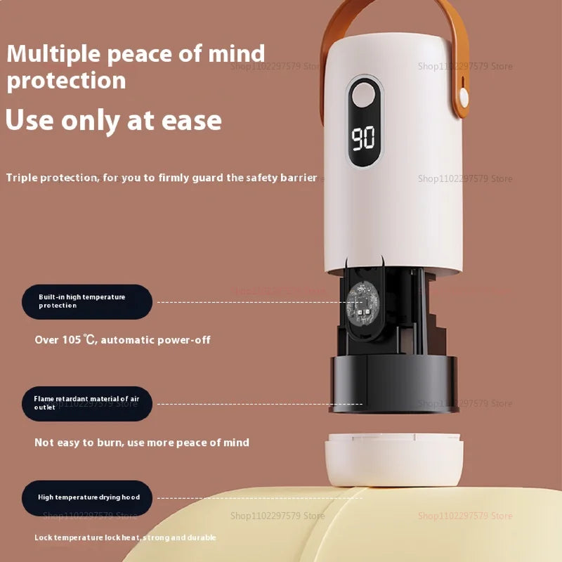 Mini Portable Foldable Electric Dryer Intelligent Timer Fast Drying Household Travel Cabinet with Drying Bag Compact Lightweight