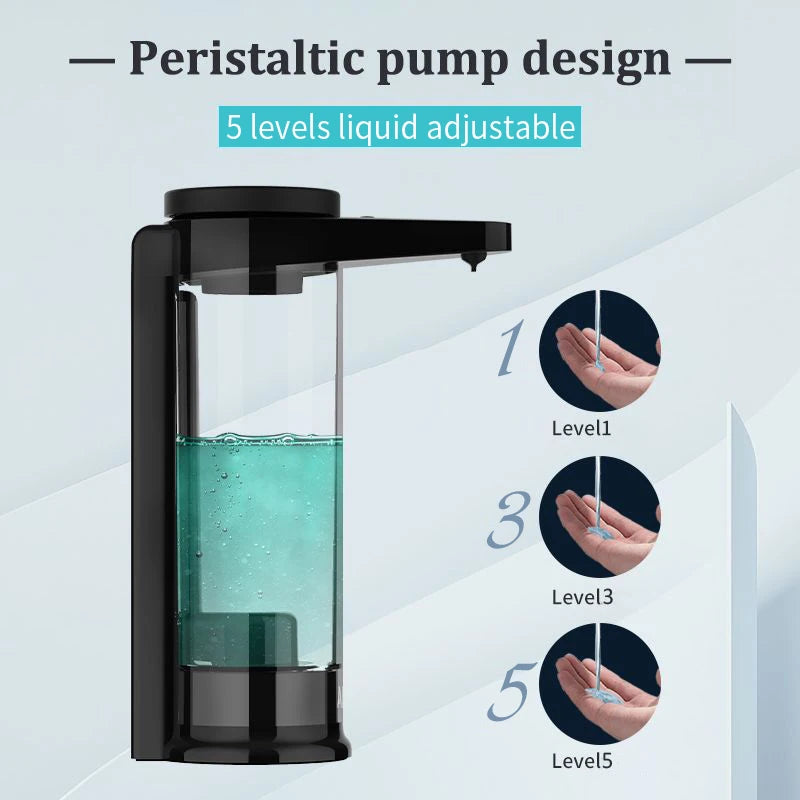 AIKE Rechargeable Automatic Soap Dispenser for Kitchen Automatic Sensor Detergent Liquid Dispenser Hands Washing 500ML