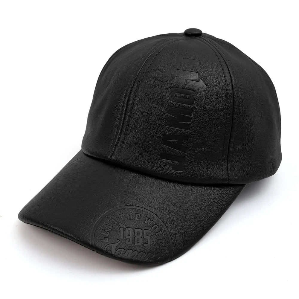 Men Retro Pu Leather Caps JAMONT Labeling British Painters Hats Spring Autumn Side Adjustable Flat Cap Fashion Hip Hop Berets